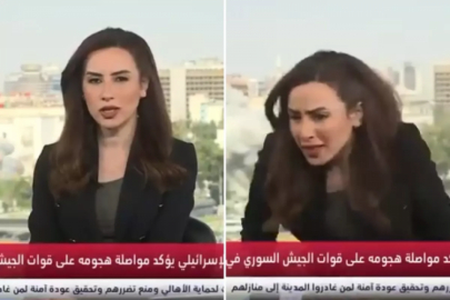 İsrail'in Şam'ı vurduğu saldırı canlı yayına yansıdı