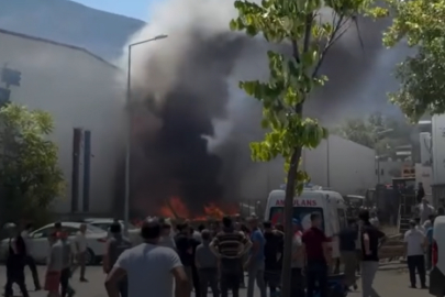 Bursa'da fabrika yangını!