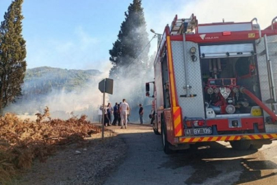 Alevler sınırda! Bursa'dan görüldü...