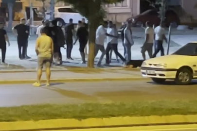 Edirne'de parkta iki grup arasında tekmeli yumruklu kavga