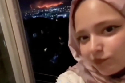 Bursa'daki yangını çekip şarkı söyledi