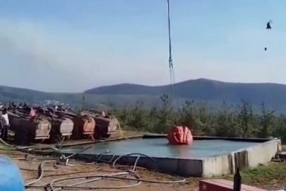 Bursa'yı saran alevlere böyle müdahale ettiler...