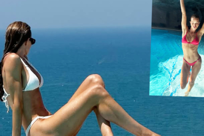 Dünyaca ünlü model Rosie Huntington-Whiteley, tatil için Antalya'da