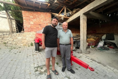 Ünal Turan, Bursa'da yangın kahramanına su tankeri hediye etti!