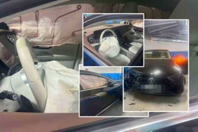 Vale kaza yaptı: 7 milyonluk arabayı pert etti!