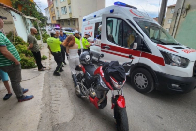 Bursa'da motosiklet düştü: Sürücü kaçtı!