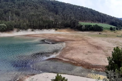 Aşırı sıcaklar Sünnet Gölü'nü vurdu: Sular çekildi, göl kuruma noktasına geldi