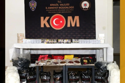 Bingöl'de Kaçak Tütün ve Mamulleri Ele Geçirildi