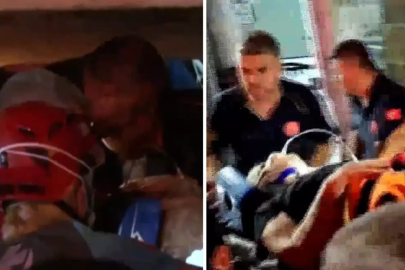 Depremde binalar yıkıldı! Enkaz altında kalan vatandaş böyle çıkarıldı