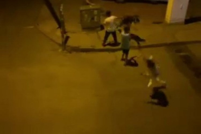 Bursa'da iki grup arasında kaldırım taşlı kavga!