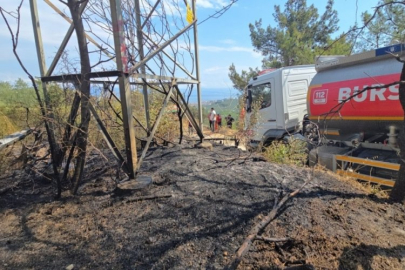 Bursa'da elektrik direği patladı!