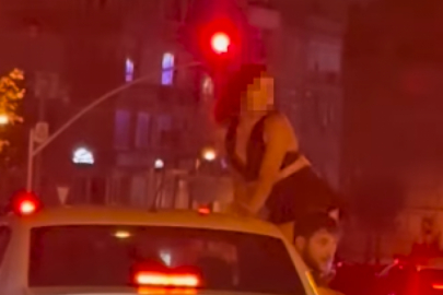 Trafikte şaşkınlık yaratan anlar!