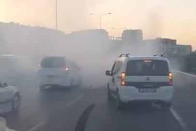 Görüntüler Bursa'dan! Yol kapatıp, lastik yaktılar