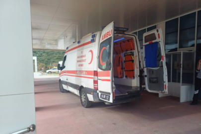 Kontrolden çıkan motosiklet devrildi!