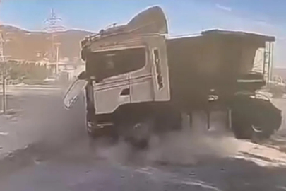 Muğla'da tır sürücüsünün dikkati kazayı önledi