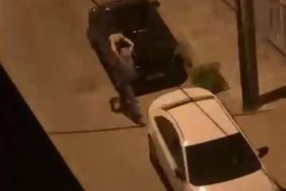 Sokakta camı sağlam otomobil bırakmadı