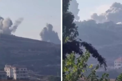 İsrail Lübnan'a savaş uçaklarıyla saldırdı! Ülkeden dumanlar yükseldi