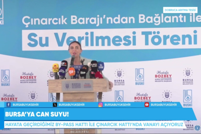 CANLI | Çınarcık Barajı’nın suyunu Bursamız ile buluşturuyoruz!