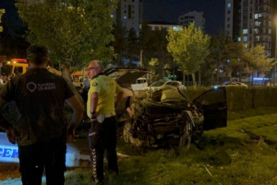 Tramvay yoluna uçtu!