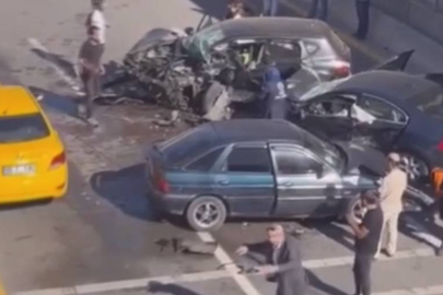 Ankara'da zincirleme kaza: Yaralılar var!