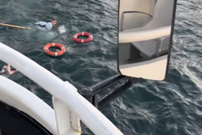 Denizde korku dolu dakikalar! Vatandaşlar seferber oldu...