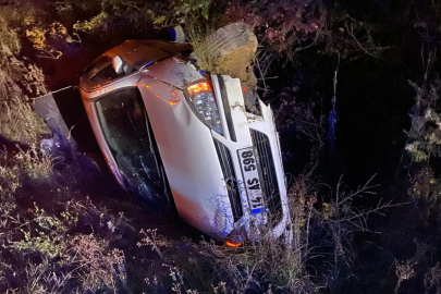 Bolu'da takla atan aracın sürücüsü ehliyetsiz çıktı