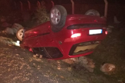 Şarampole yuvarlanan otomobilin sürücüsü hayatını kaybetti!
