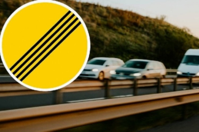 4 çizgili sarı trafik levhası sürücüleri meraklandırdı: İşte anlamı