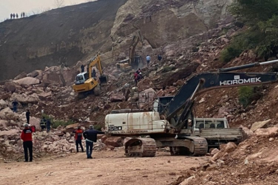 Taş ocağı şantiyesinde göçük! meydana geldi!