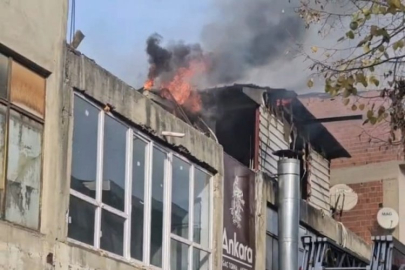 Bursa'da mobilya imalathanesinde yangn!