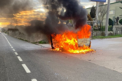 Bursa'da korkutan anlar: Alevlere teslim oldu!