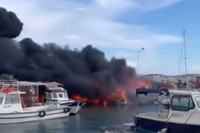 Ünlü tatil yerinde yangın! 7 tekne küle döndü...