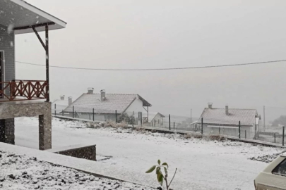 Ankara'da mevsimin ilk karı Beypazarı ilçesine yağdı