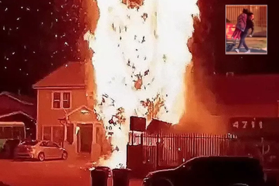 Kahraman sağlık görevlisi, küçük kızı alevlerin içinden aldı