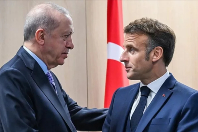 Cumhurbaşkanı Erdoğan, Macron ile görüştü