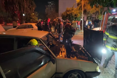 Aydın'da park ettiği araç saniyeler içinde alev aldı