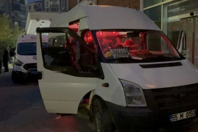 Aracında silahlı saldırıya uğrayan dolmuş şoförü hastanelik oldu