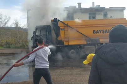 Bursa'da hafriyat kamyonu küle döndü!