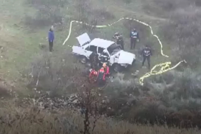 Yoldan çıkan araç metrelerce yuvarlandı! Sürücü kurtarılamadı...