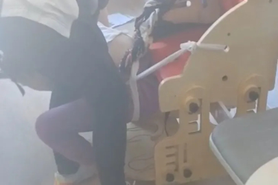 Bursa'da özel eğitim verilen okulda skandal görüntüler! Öğrencileri ipe bağlayıp...