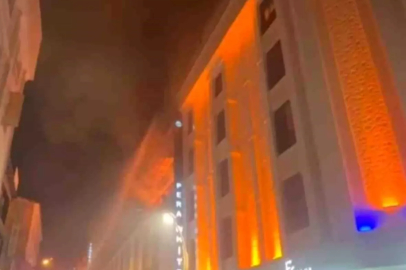Otelin restoranında korkutan yangın