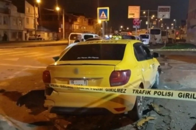 Bursa'da taksiyi işte böyle gasp etti!