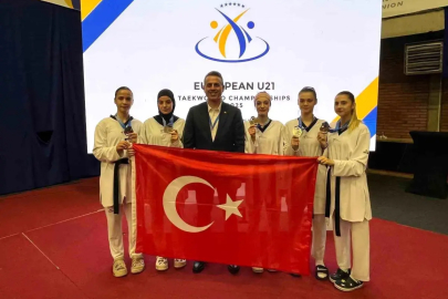 Avrupa Ümitler Taekwondo Şampiyonası'nda 5 madalya