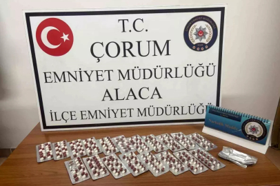 Çorum'da 266 adet sentetik ecza hapı ele geçirildi: 1 gözaltı