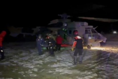 Hasan Dağı'nda mahsur kalan öğrenciler helikopterle kurtarıldı