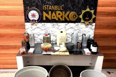 Şişli'de uyuşturucu imalathanesine baskın: 97 kilo uyuşturucu ele geçirildi