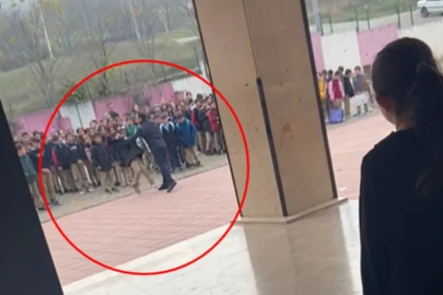 Bursa'da okul müdürü, öğrenciyi yakasından tutup yere savurdu!