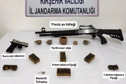 Kırşehir'de kaçakçılık operasyonu: silah, mühimmat ve tarihi eser ele geçirildi