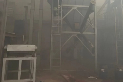 Reyhanlı'da fabrika yangını