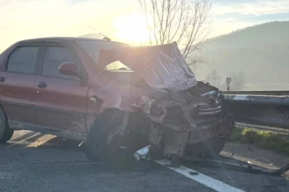 Bursa'da kontrolden çıkan araç hurdaya döndü